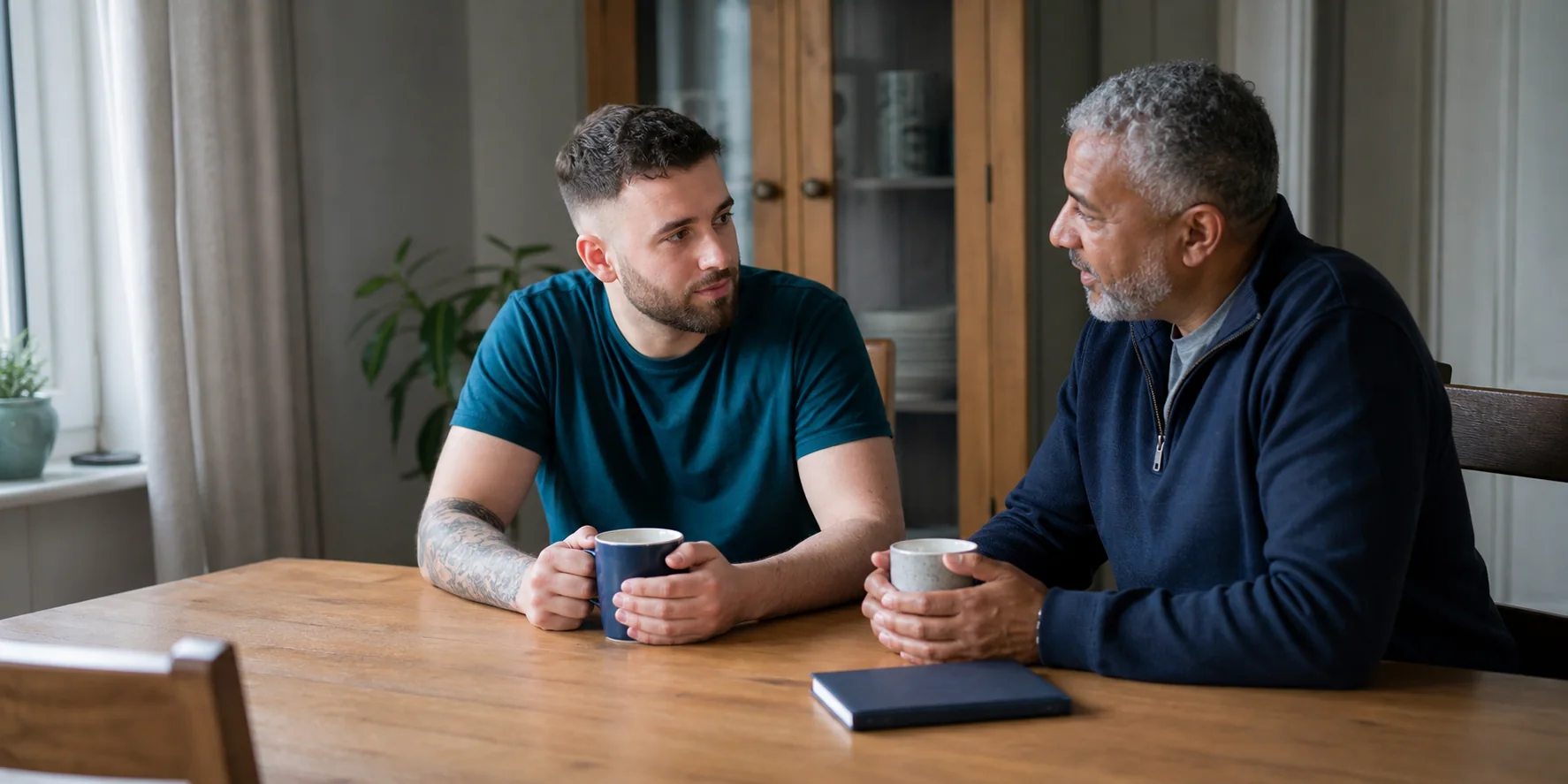 A customer having a supportive conversation with a local agent